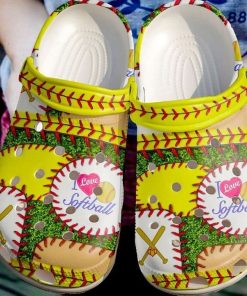 Softball Love 2384 Crocs Shoes