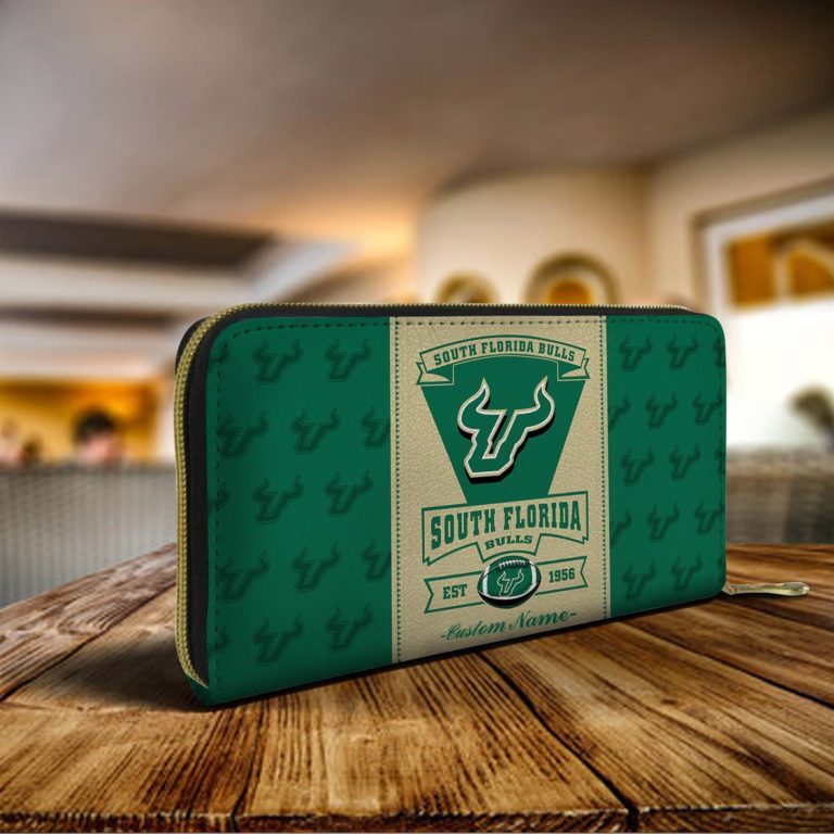 South Florida Bulls Custom Name Zip Around Wallets