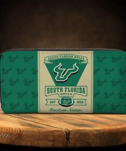 South Florida Bulls Custom Name Zip Around Wallets