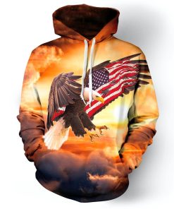 Stunning USA Eagle 3D Hoodie