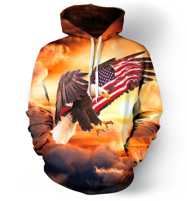 Stunning USA Eagle 3D Hoodie