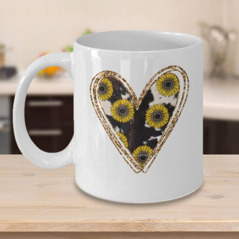 Sunflower Heart Ceramic Mug