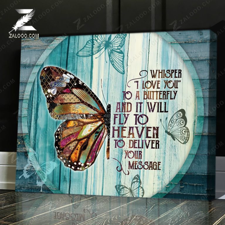 Sympathy Canvas Whisper I Love Butterfly You Canvas & Poster