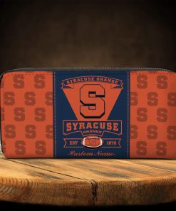Syracuse Orange Custom Name Classic Zip Wallet