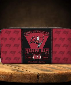 Tampa Bay Buccaneers Custom Name Zip Around Wallets