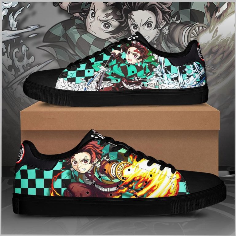 Tanjiro Sun And Water Breathing Low top Leather Stan Smith Shoes, Custom Sneaker