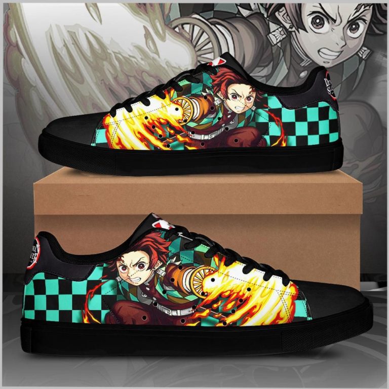 Tanjiro Sun Breathing Demon Slayer Low top Leather Stan Smith Sneaker, Casual Shoes