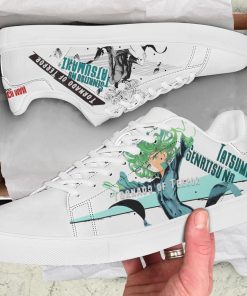 Tatsumaki One Punch Man Low top Leather Stan Smith Shoes, Custom Sneaker Tatsumaki One Punch Man Low top Leather Stan Smith Shoes, Custom Sneaker