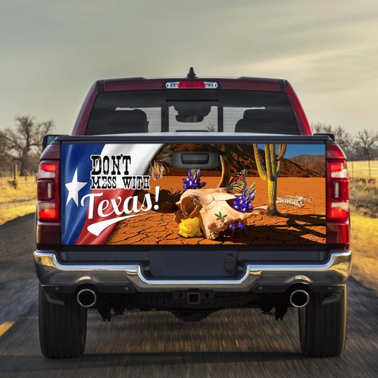 Texas New Truck Tailgate Decal Sticker Wrap Bluebonnet 397TD