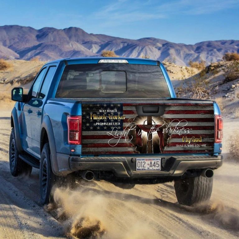 The Cross Of Jesus Christ God Jesus Cross America Truck Tailgate Decal Sticker Wrap