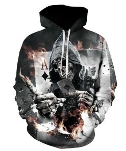 The Dark Poker Skull 3D Hoodie
