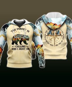 The Forest Is Calling And I Must Go Bear 3D All Over Printed Camping Hoodie Shirt