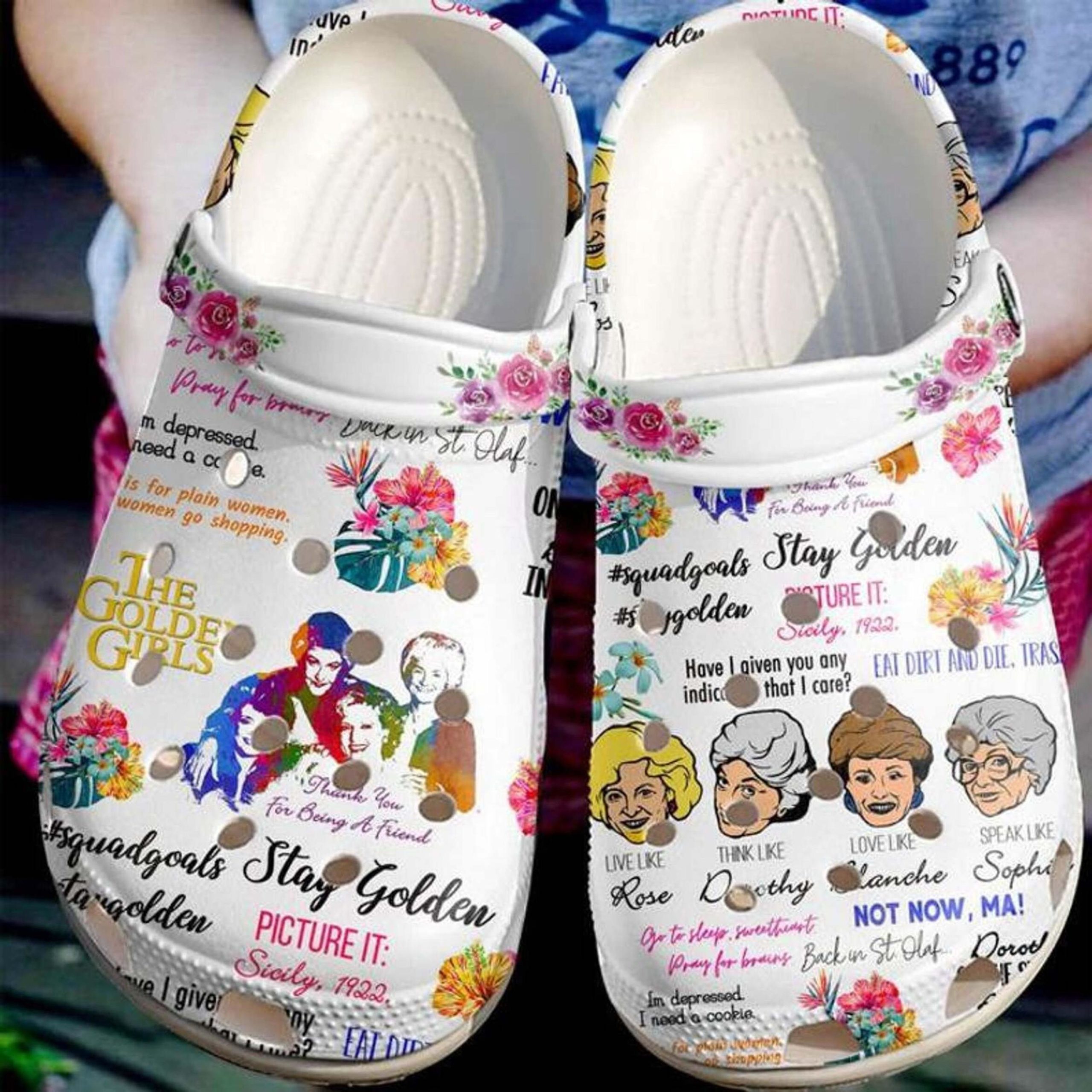 The Golden Girls Clog Shoes - Eat Dirt And Die Shoes- Crocs Shoes ...