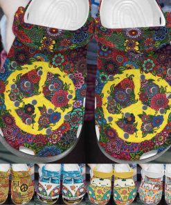 The Peace Sign Shoes – Funny Bus Camping Baseball Shoes- Crocs Shoes