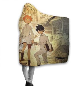 The Promised Neverland Blanket – Nap Throw Anime Printed Hooded Blanket