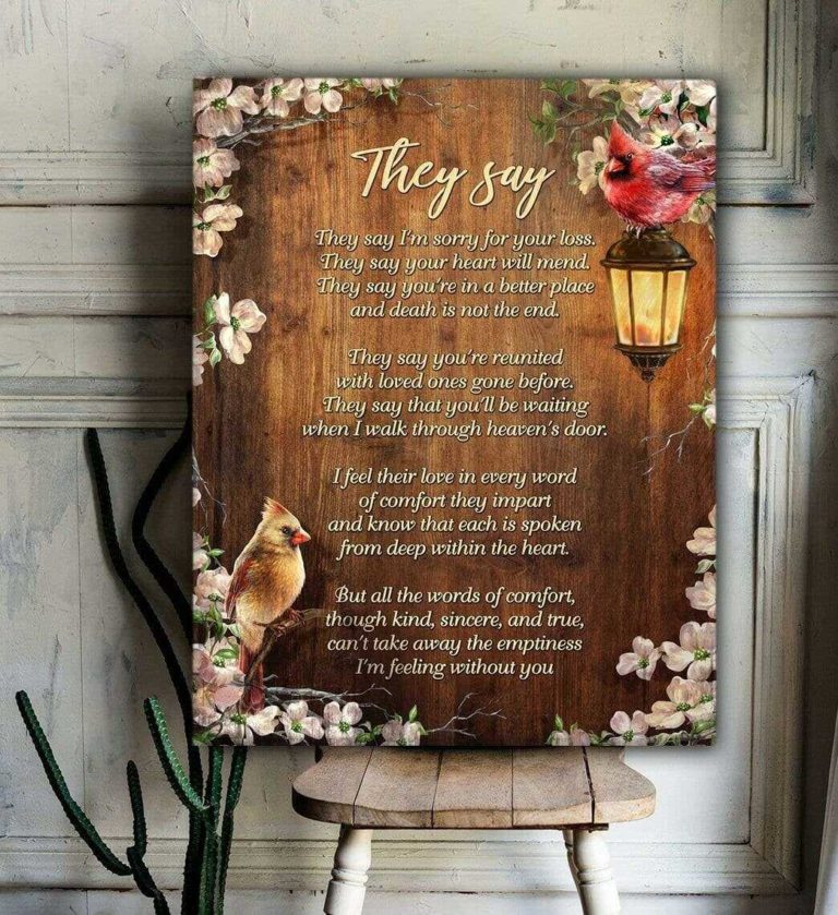 They say Cardinal Canvas Wall Art Floral Decor