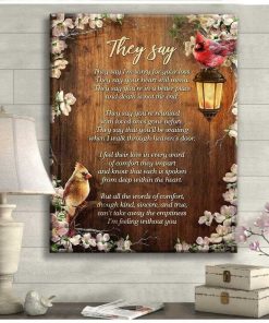 They say Cardinal Canvas Wall Art Floral Decor They say Cardinal Canvas Wall Art Floral Decor