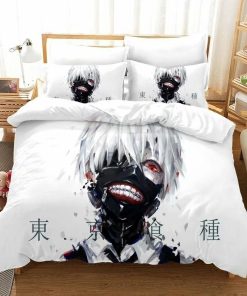 Tokyo Ghoul Bed Set White Kaneki Ken Anime Bedding