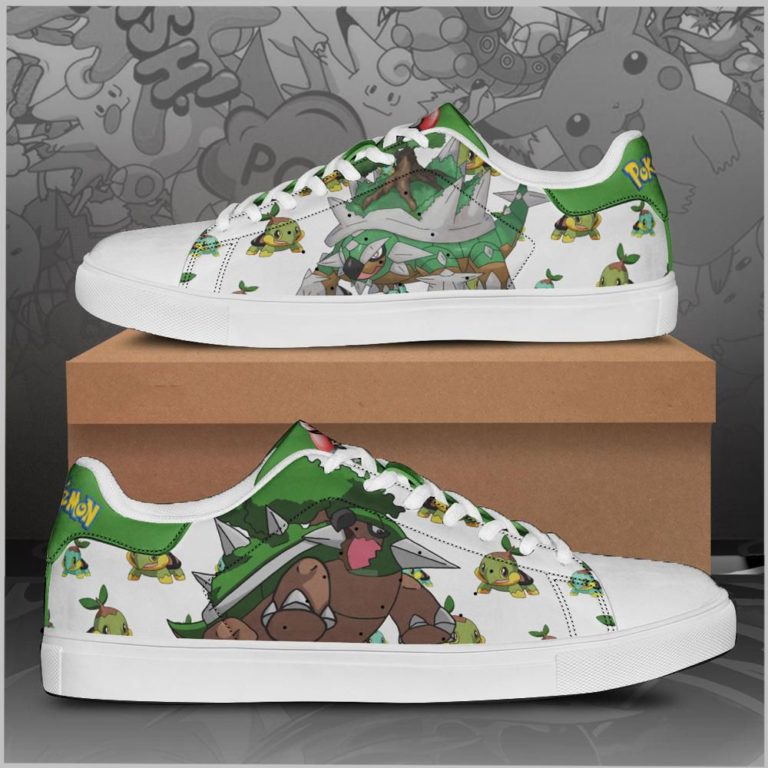 Torterra Pokemon Low top Leather Stan Smith Sneaker, Casual Shoes