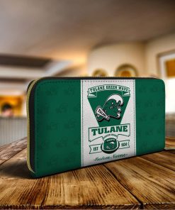 Tulane Green Wave Custom Name Classic Zip Wallet Tulane Green Wave Custom Name Classic Zip Wallet