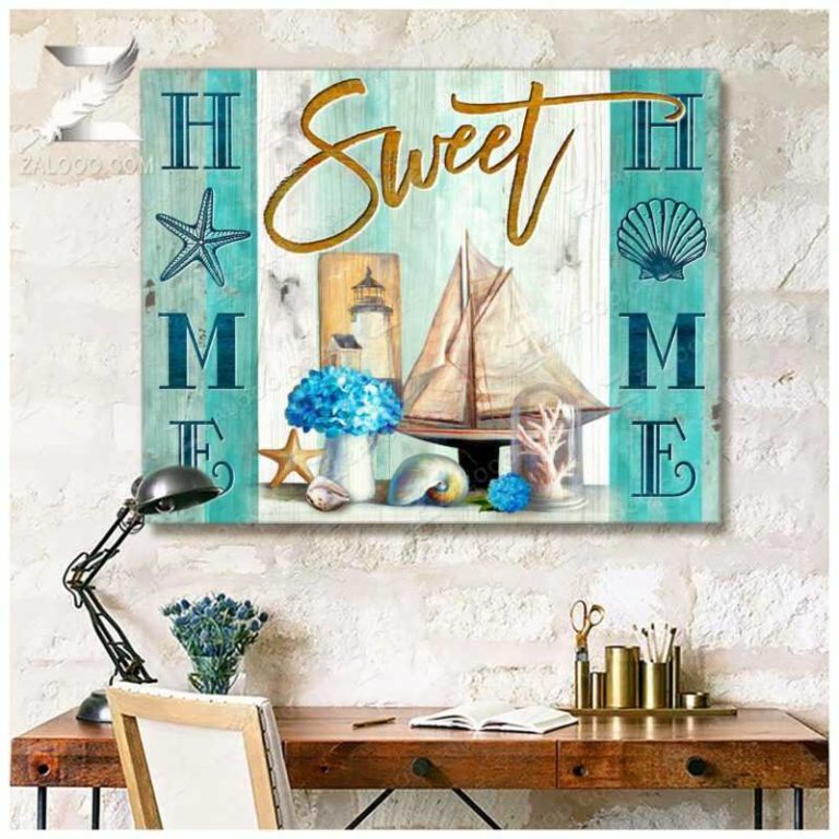 Turtle Home Sweet Home Wall Art Coastal Decor