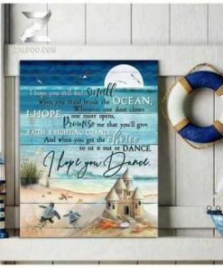 Turtle I Hope You Still Feel Small Wall Art Coastal Decor