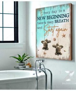 Turtle Start Again Wall Art Coastal Decor