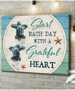 Turtle Start Each Day Wall Art Coastal Decor