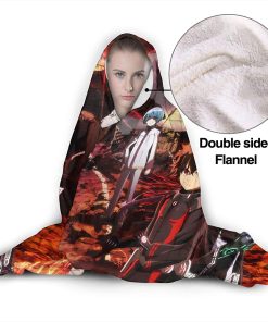 Twin Star Exorcists Flannel Hooded Blanket