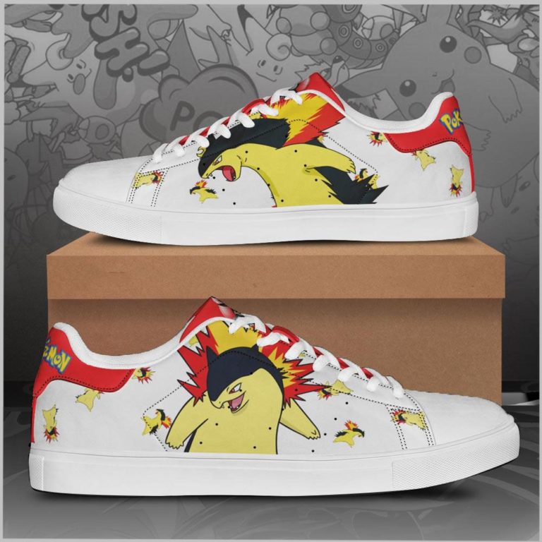 Typhlosion Pokemon Low top Leather Stan Smith Shoes, Custom Sneaker