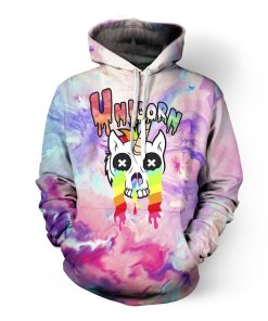 Unicorn Skull 3D Hoodie
