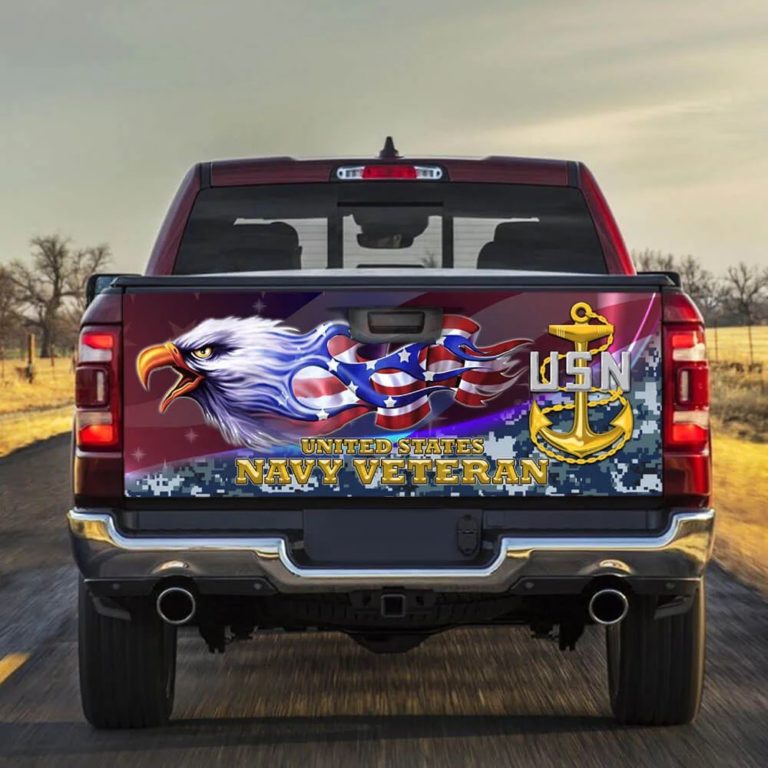 United States Navy Veteran American Truck Tailgate Decal