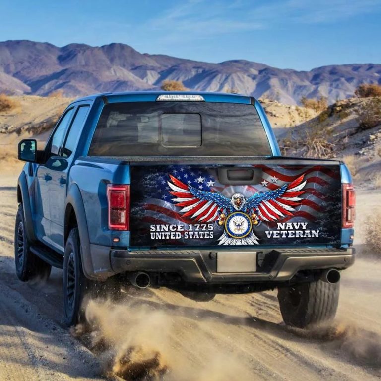United States Navy Veteran. American Truck Tailgate Decal Sticker Wrap