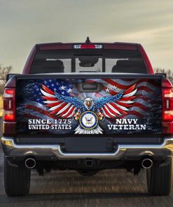 United States Navy Veteran. American Truck Tailgate Decal Sticker Wrap