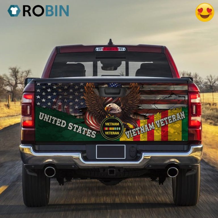 United States Vietnam Veteran Truck Tailgate Wrap