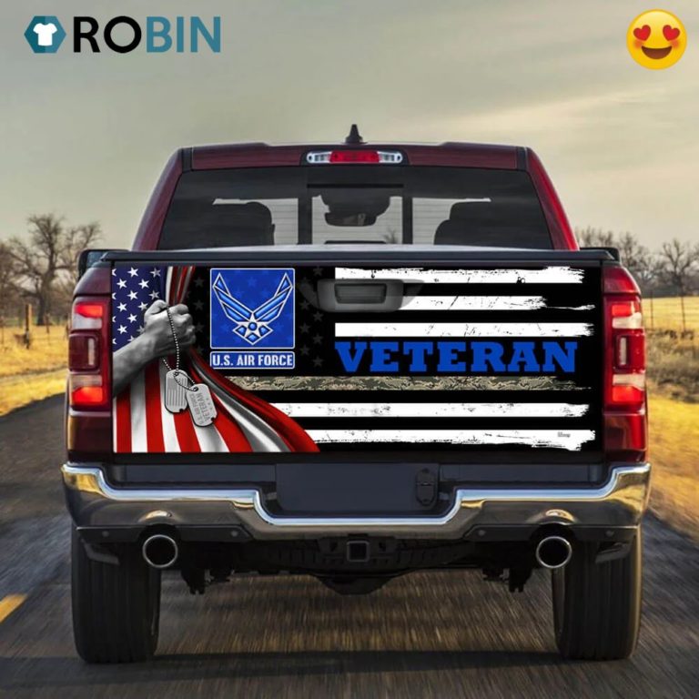 U.S. Air Force Veteran Truck Tailgate Decal Sticker Wrap THB3499TD