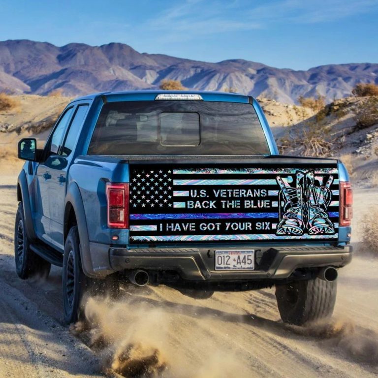 U.S. Veteran Back The Blue Truck Tailgate Decal