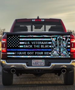 U.S. Veteran Back The Blue Truck Tailgate Decal