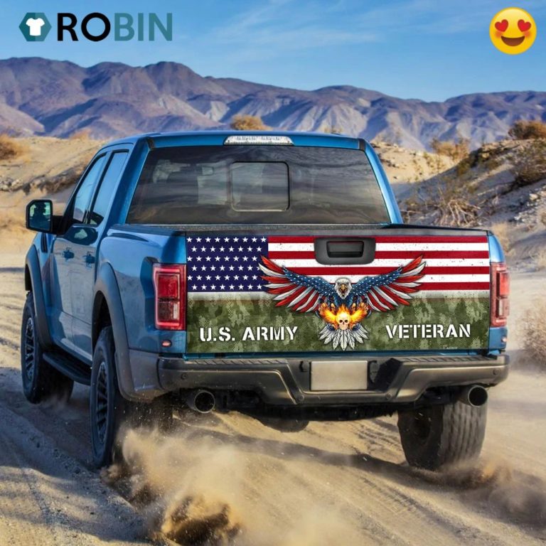 U.S. Veteran Truck Tailgate Decal Sticker Wrap