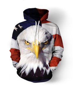 USA Eagle Stare 3D Hoodie
