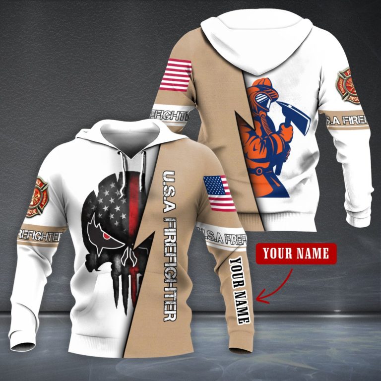 U.S.A Firefighter Custom 3D Hoodie