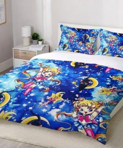 Usagi Tsukino Kawaii Sailor Moon Bed Setding Custom Anime Bed Set