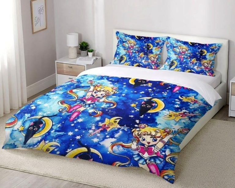 Usagi Tsukino Kawaii Sailor Moon Bed Setding Custom Anime Bed Set