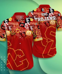 USC Trojans Casual Short Sleeve Hawaiian Shirt USC Trojans Casual Short Sleeve Hawaiian Shirt