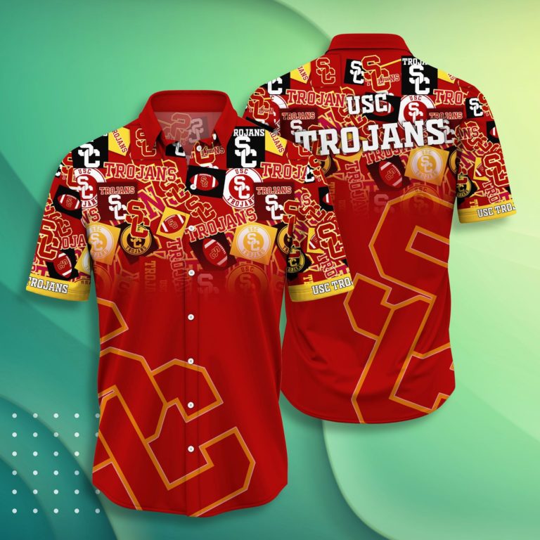 USC Trojans Casual Short Sleeve Hawaiian Shirt