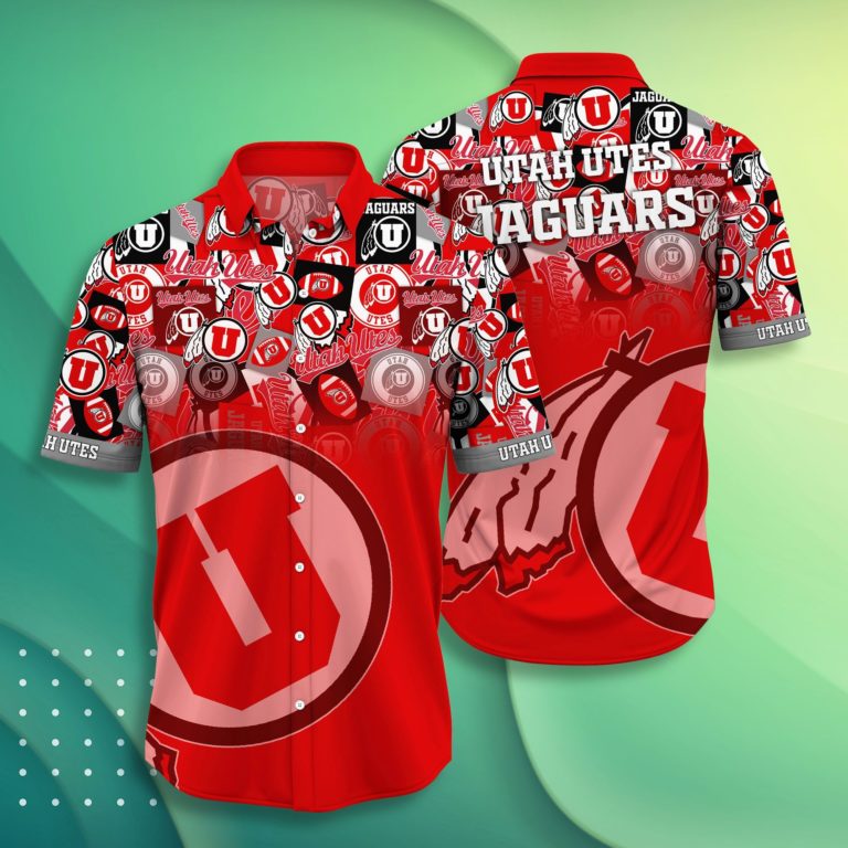 Utah Utes Casual Short Sleeve Hawaiian Shirt