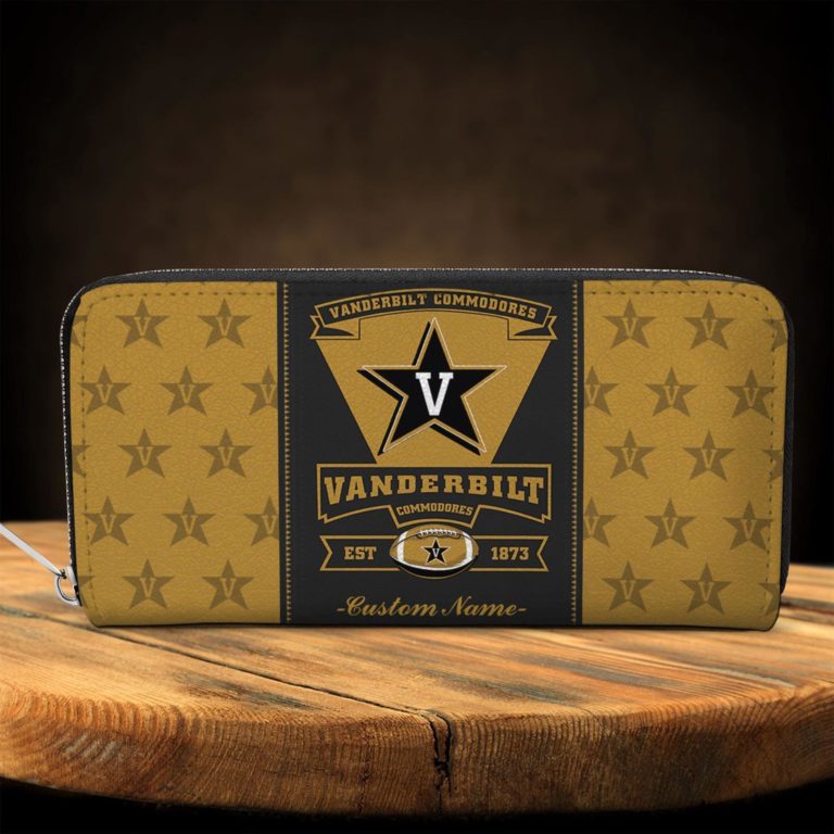 Vanderbilt Commodores Custom Name Classic Zip Wallet