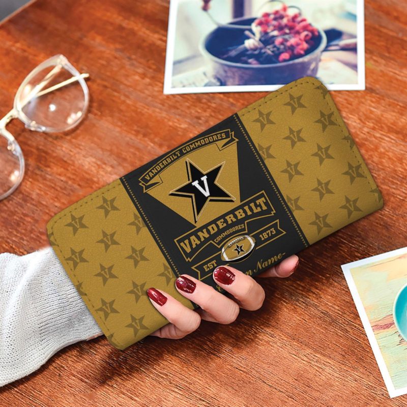 Vanderbilt Commodores Custom Name Classic Zip Wallet RobinPlaceFabrics