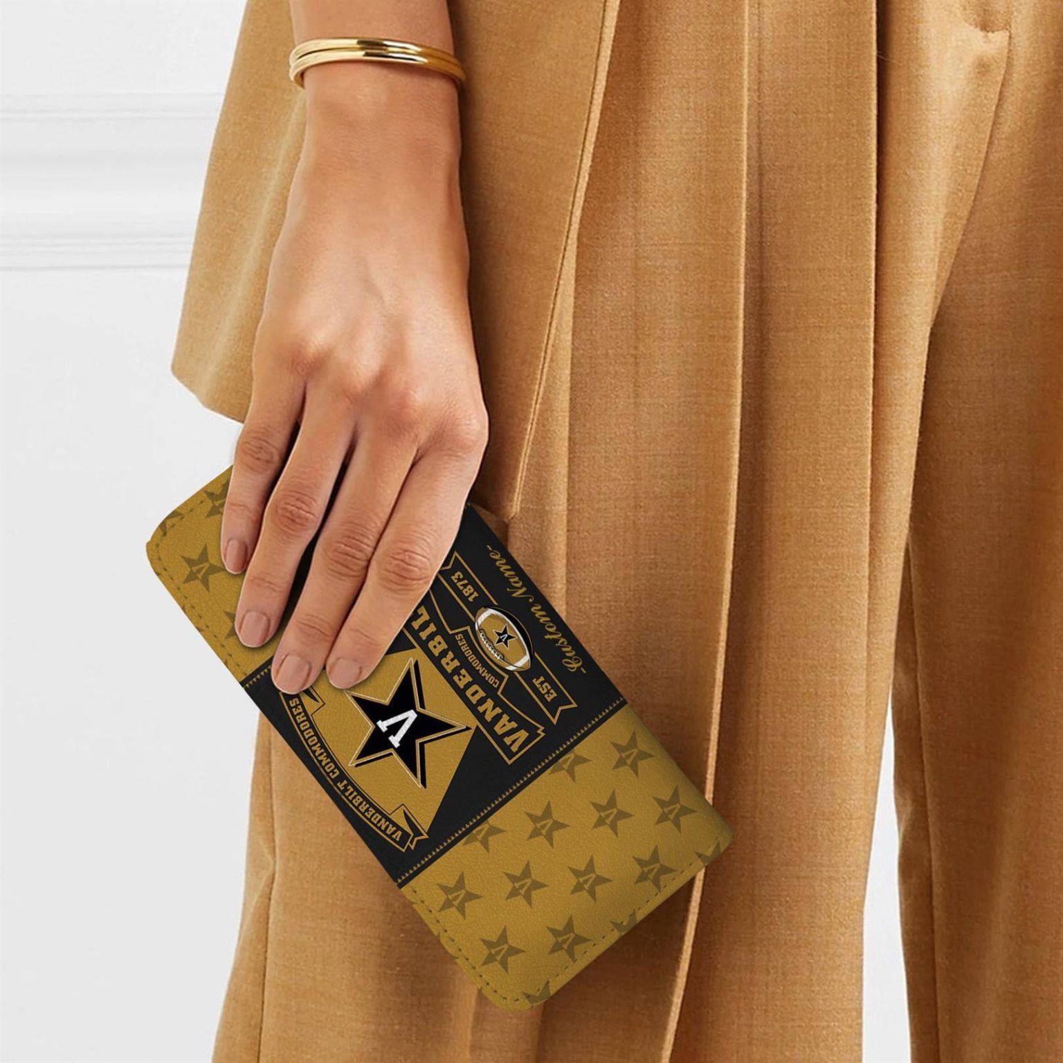 Vanderbilt Commodores Custom Name Classic Zip Wallet RobinPlaceFabrics