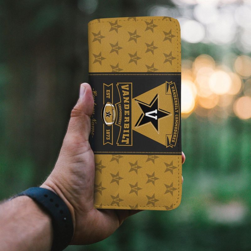 Vanderbilt Commodores Custom Name Classic Zip Wallet RobinPlaceFabrics